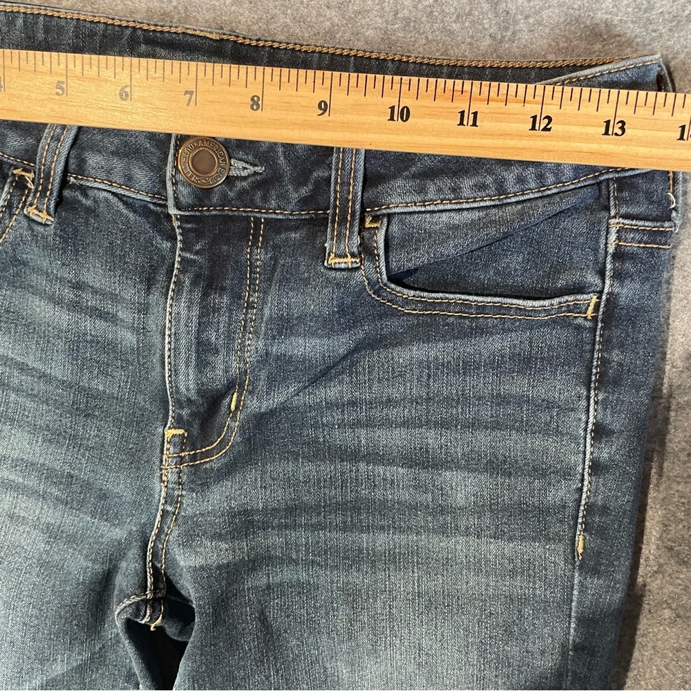 American Eagle 360 Next Level Stretch Jeggings Women’s Size 6 Medium Wash - Picture 7 of 15